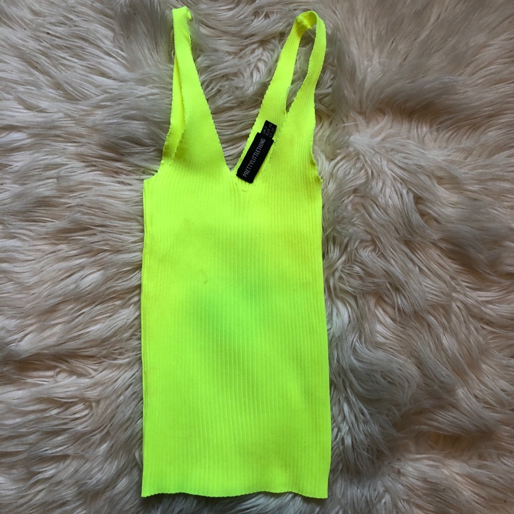 Neon green tank top